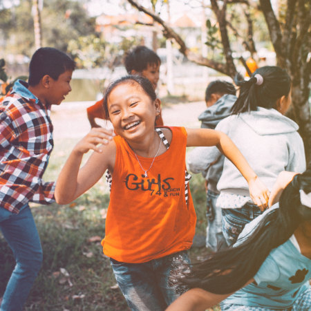 Kids having fun at camp
